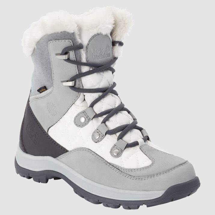 Jack Wolfskin Womens Cold Bay Texapore Mid Winter Boots White/Silver 105384RYD